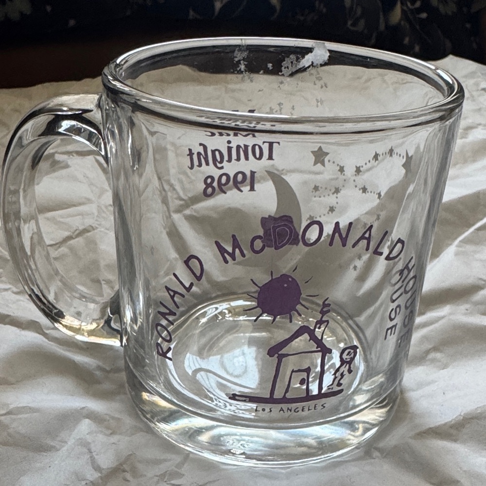 Ronald McDonald House Clear Glass Mug